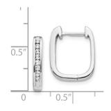 14k White Gold Diamond Complete Hinged Hoop Earrings - EM-B3548512-5442