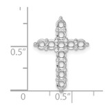 14k White Gold Diamond Cross Chain Slide Mounting - PM-82414087-1236