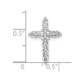 14k White Gold Diamond Cross Chain Slide Mounting - PM-F64A5725-5168
