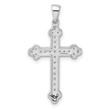 14k White Gold Diamond Cross Pendant - PM-A01E9C60-5346