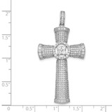 14k White Gold Diamond Cross Pendant - PM-B53E6EAE-8297