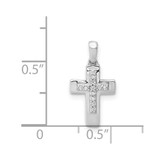 14k White Gold Diamond Cross Pendant - PM-B7805826-9894