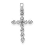 14k White Gold Diamond Cross Pendant - PM-CE1B93D0-3676