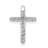 14k White Gold Diamond Cross Pendant - PM-D93899E8-3514