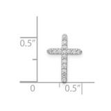 14k White Gold Diamond Cross Pendant - PM-D93899E8-3514