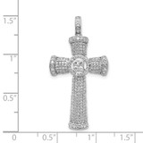 14k White Gold Diamond Cross Pendant - PM-E1944AB2-7665