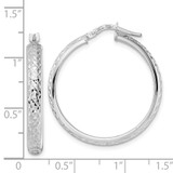 14K White Gold Diamond Cut Hoop Earrings - TC-BB4C888D-6710