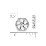 14k White Gold Diamond Earring Jacket Mountings - EJ-B84C4765-5613
