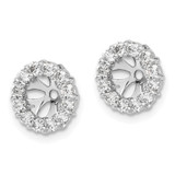 14k White Gold Diamond Earring Jackets - EJ-0EF321D7-9905