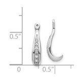 14k White Gold Diamond Earring Jackets - EJ-3F04931F-9162