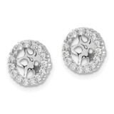 14k White Gold Diamond Earring Jackets - EJ-972922BB-3989