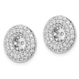 14k White Gold Diamond Earring Jackets - EM-23E11C06-4254