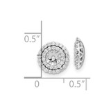 14k White Gold Diamond Earring Jackets - EM-34B253D8-5036