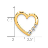 14k 1/6ct. Diamond Heart Chain Slide - PM-8E0E24AA-5609