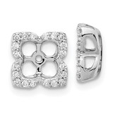 14k White Gold Diamond Earring Jackets - EM-84F800AD-1695