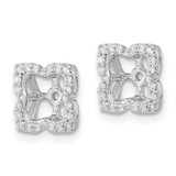 14k White Gold Diamond Earring Jackets - EM-84F800AD-1695