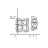 14k White Gold Diamond Earring Jackets - EM-84F800AD-1695