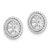 14k White Gold Diamond Earring Jackets - EM-ADD01035-8972