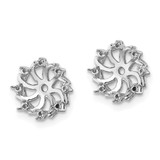 14k White Gold Diamond Earring Jackets Mountings
