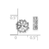14k White Gold Diamond Earring Jackets Mountings