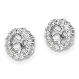 14K White Gold Diamond Earring Jackets-Mtgs OnlyNO Dias