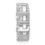14k White Gold Diamond Fancy Circle Chain Slide - PM-67CAEDF6-3128