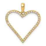 14k 1/6ct. Diamond Heart Pendant - PM-36F23B4A-4107