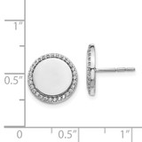 14k White Gold Diamond Fancy Circle Earrings - EM-CED24910-7951