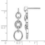 14k White Gold Diamond Fancy Dangle Earrings - EM-F79E990A-1068