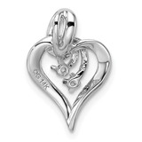14k White Gold Diamond Fancy Heart Mounting