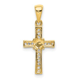 14k 1/6ct. Diamond Latin Cross Pendant - PM-30E31586-3662