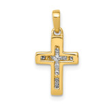 14k 1/6ct. Diamond Latin Cross Pendant - PM-95747DC2-2850