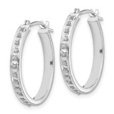 14k White Gold Diamond Fascination Round Hinged Hoop Earrings - DF-278C1D38-4812