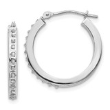 14k White Gold Diamond Fascination Round Hinged Hoop Earrings - DF-CD6191F9-3748