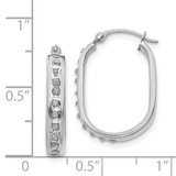 14k White Gold Diamond Fascination Squared Hinged Hoop Earrings - DF-F641EE41-1186