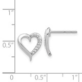 14k White Gold Diamond Heart Earrings - EM-B0BDC353-9144