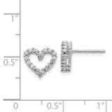14k White Gold Diamond Heart Earrings - EM-C5DFAA4B-5648