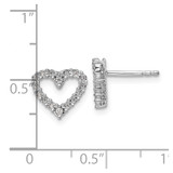 14k White Gold Diamond Heart Earrings - EM-D5D1F5CA-8879