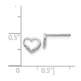 14k White Gold Diamond Heart Post Earrings - EM-E7AD9A38-1853