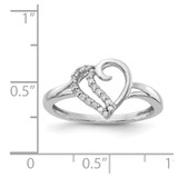 14k White Gold Diamond Heart Ring - RM-88ECAA61-4670