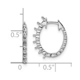 14k White Gold Diamond Hinged Hoop Earring Mountings - EM-FAF0BC07-4438