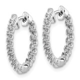 14k White Gold Diamond Hinged Hoop Earring Mountings - XE-0C865AB8-8265