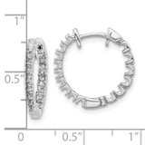 14k White Gold Diamond Hinged Hoop Earring Mountings - XE-0C865AB8-8265