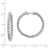 14k White Gold Diamond Hinged Hoop Earring Mountings - XE-1BE32192-3510