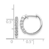 14k White Gold Diamond Hinged Hoop Earrings - EM-32DACD55-5592
