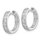 14k White Gold Diamond Hinged Hoop Earrings - EM-342848D7-6321