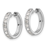 14k White Gold Diamond Hinged Hoop Earrings - EM-3A3BC79F-8474
