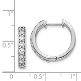 14k White Gold Diamond Hinged Hoop Earrings - EM-3A3BC79F-8474