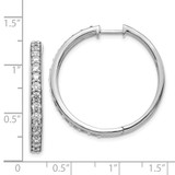 14k White Gold Diamond Hinged Hoop Earrings - EM-485AEBFF-4007