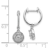 14k White Gold Diamond Hinged Hoop Earrings - EM-4F59A0D2-3679